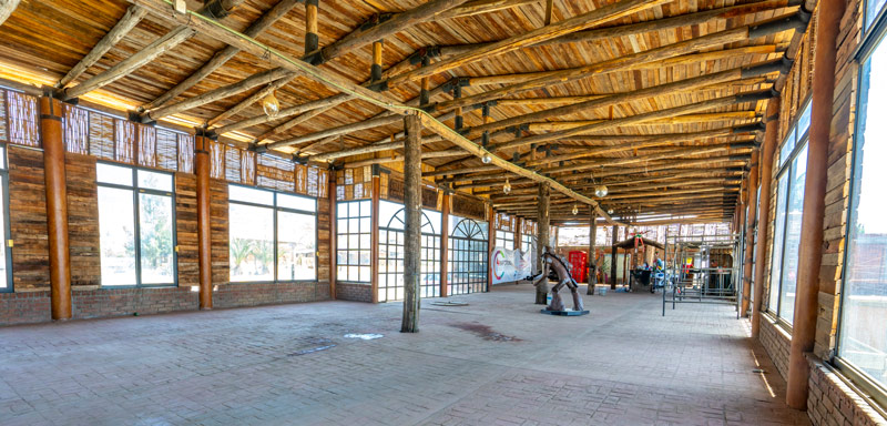 large open wooden interior of commercial space restaurant for sale lachigolo oaxaca