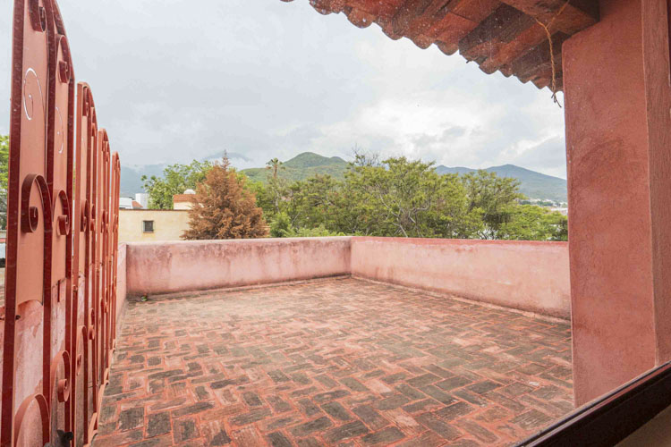 rooftop terrance patio under Spanish tile roof