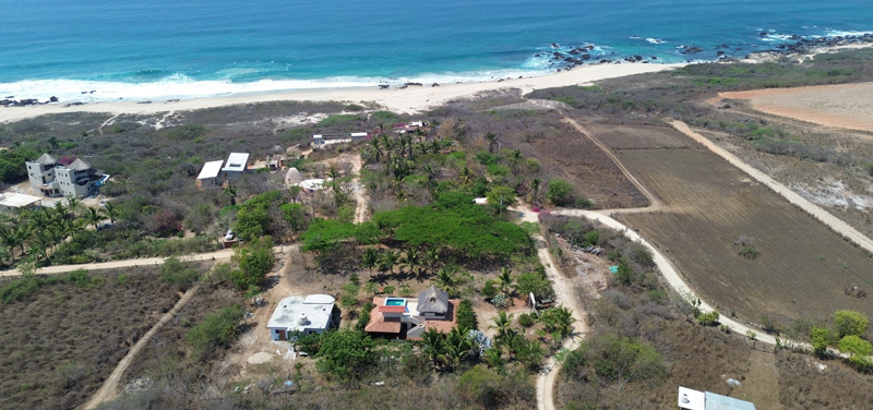 aerial view santa elena el tule San Francisco Cozoaltepec, Oaxa caPuerto Escondido beach house pool