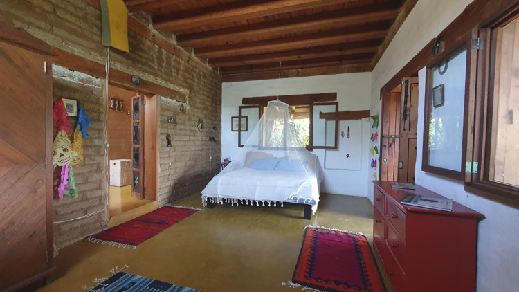 5	Master bedroom in adobe house