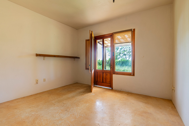 bedroom with exterior door