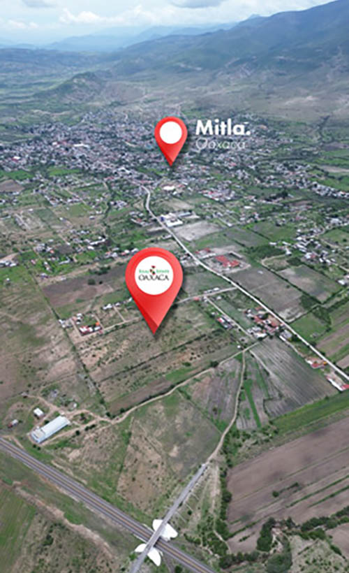 land for sale acres hectares in mitla oaxaca aerial view