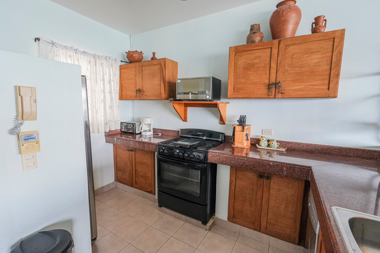 kitchen inside penthouse condo in puerto escondido