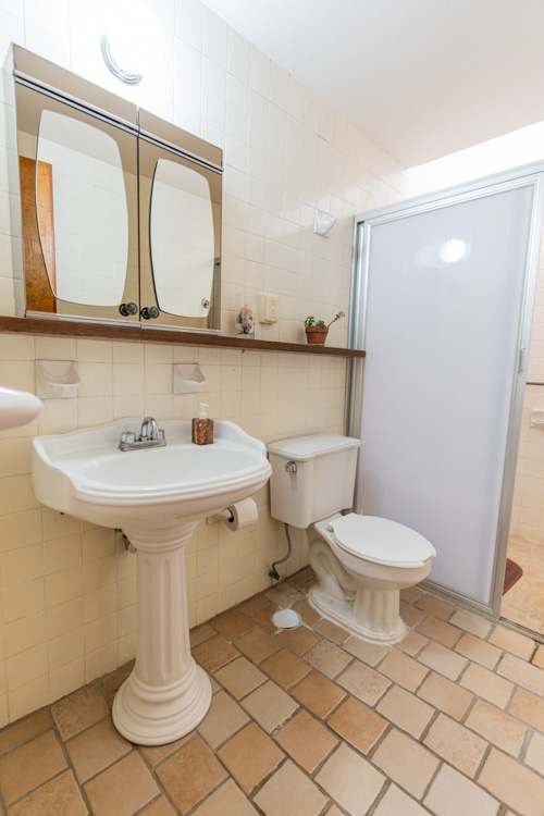 bathroom with tile floor