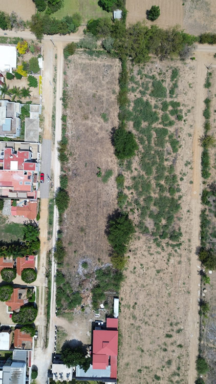 aerial view of land for sale with 6 lots terreno in Tlalixtac