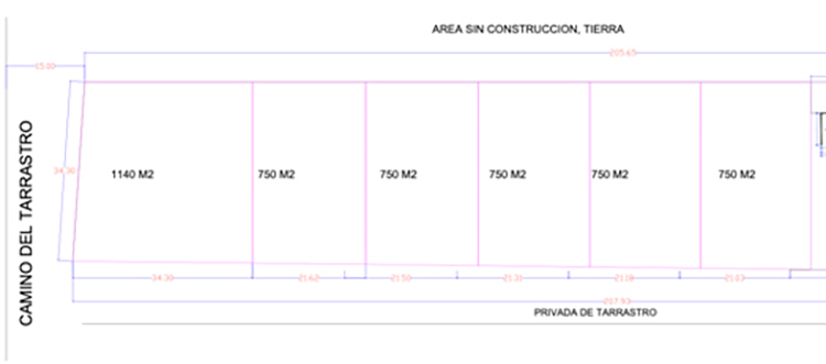 plan to subdivide 6 subdivisions lots in Tlalixtac private property land