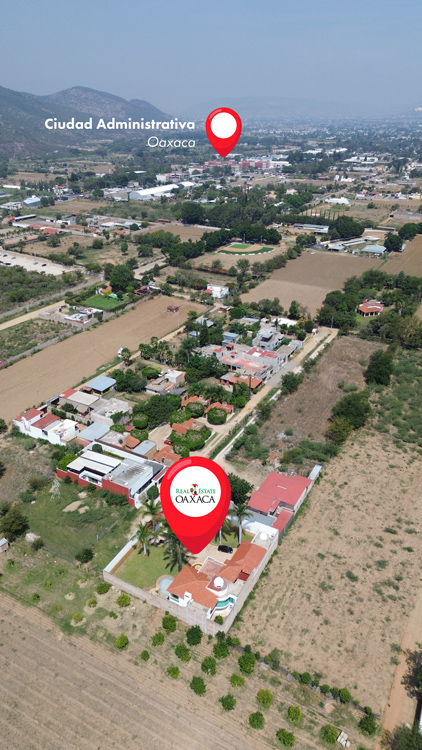 aerial photo showing private property for sale near the cuidad aministrativa of tlalixtac de cabrera